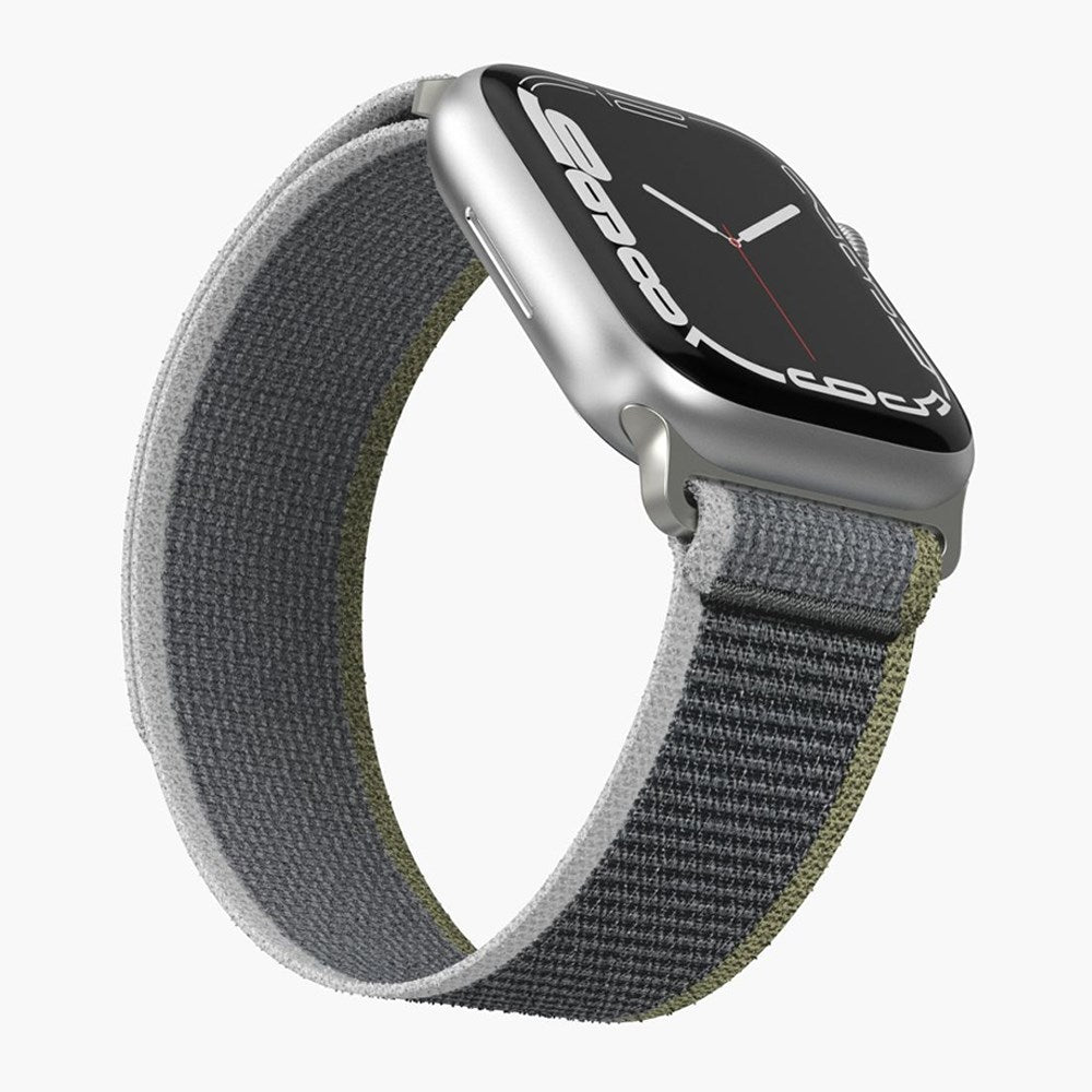 Vonmählen Apple Watch (42/44/45/SE/49mm) Trekking Loop Nylonrem - Grå / Grön