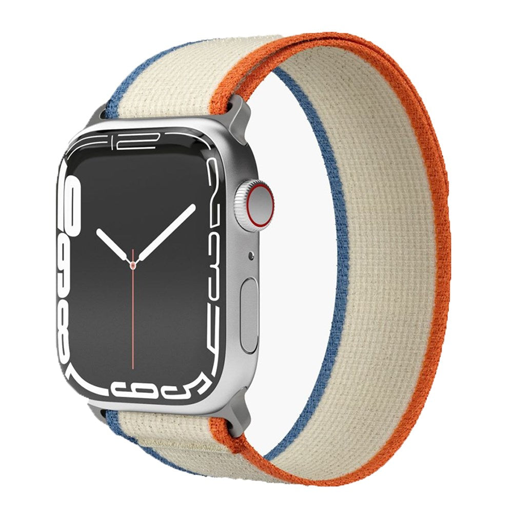 Vonmählen Apple Watch (42/44/45/SE/49mm) Trekking Loop Nylonrem - Orange / Beige