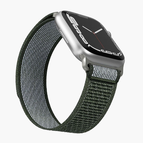 Vonmählen Apple Watch (42/44/45/SE/49mm) Trekking Loop Nylonrem - Vit / Grön