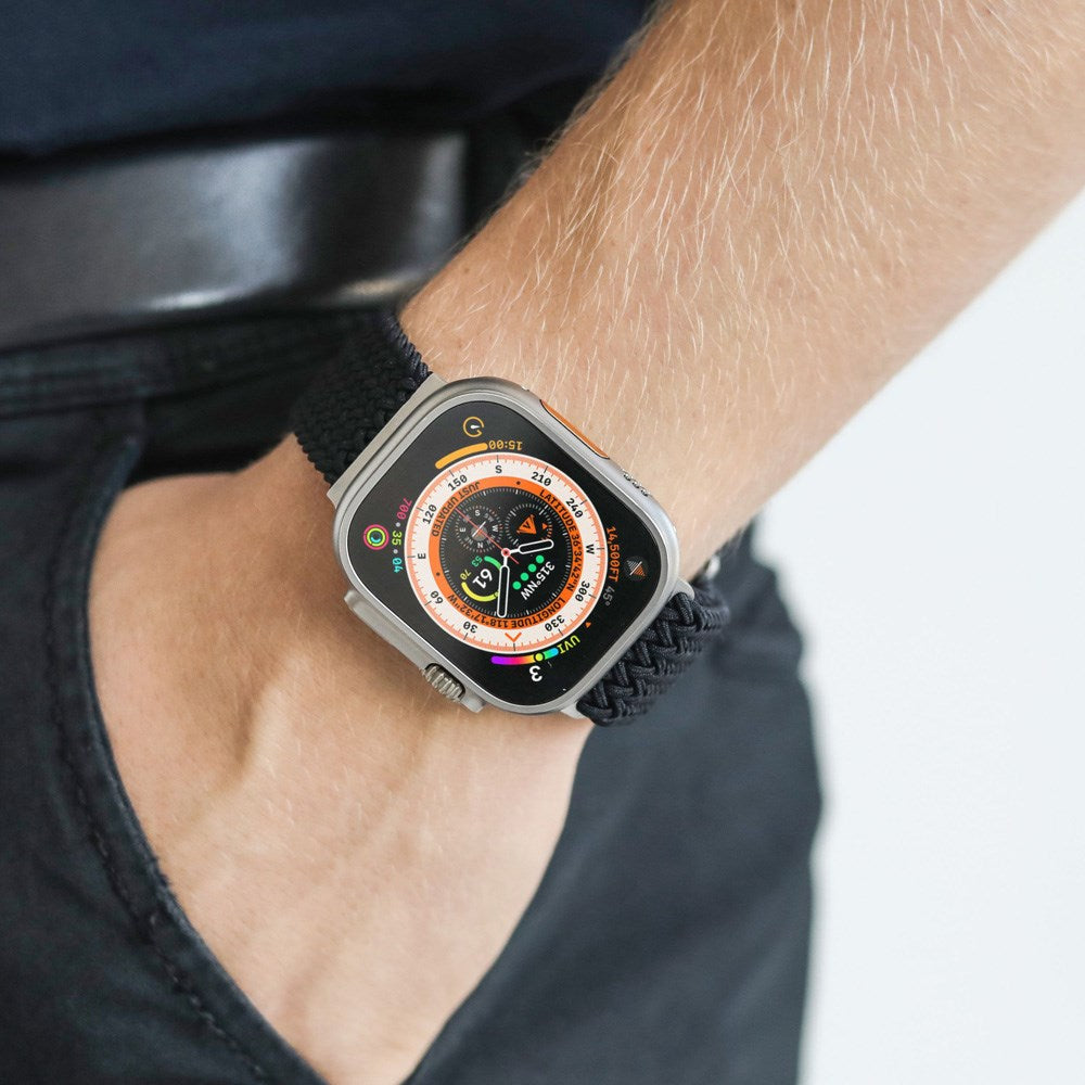 Vonmählen Apple Watch (38/40/SE/41/42mm) Woven Loop Nylonrem - Black