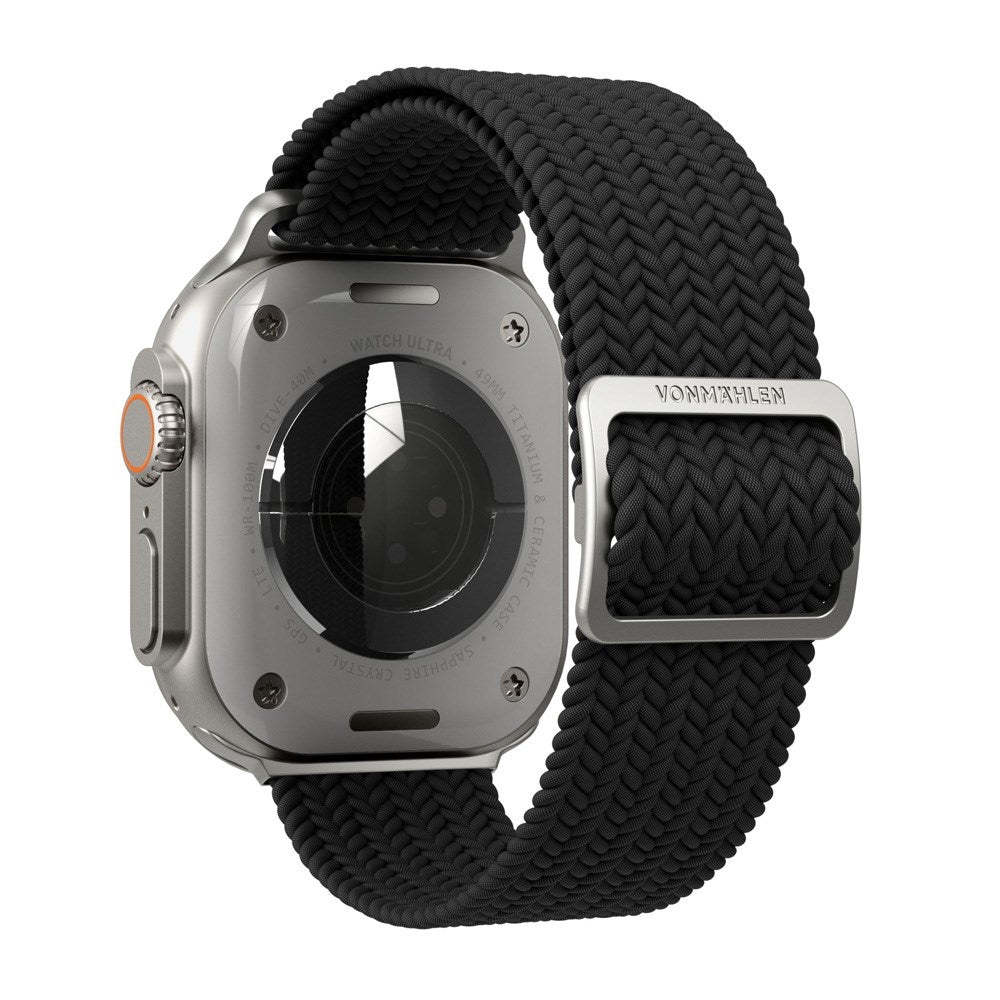 Vonmählen Apple Watch (38/40/SE/41/42mm) Woven Loop Nylonrem - Black