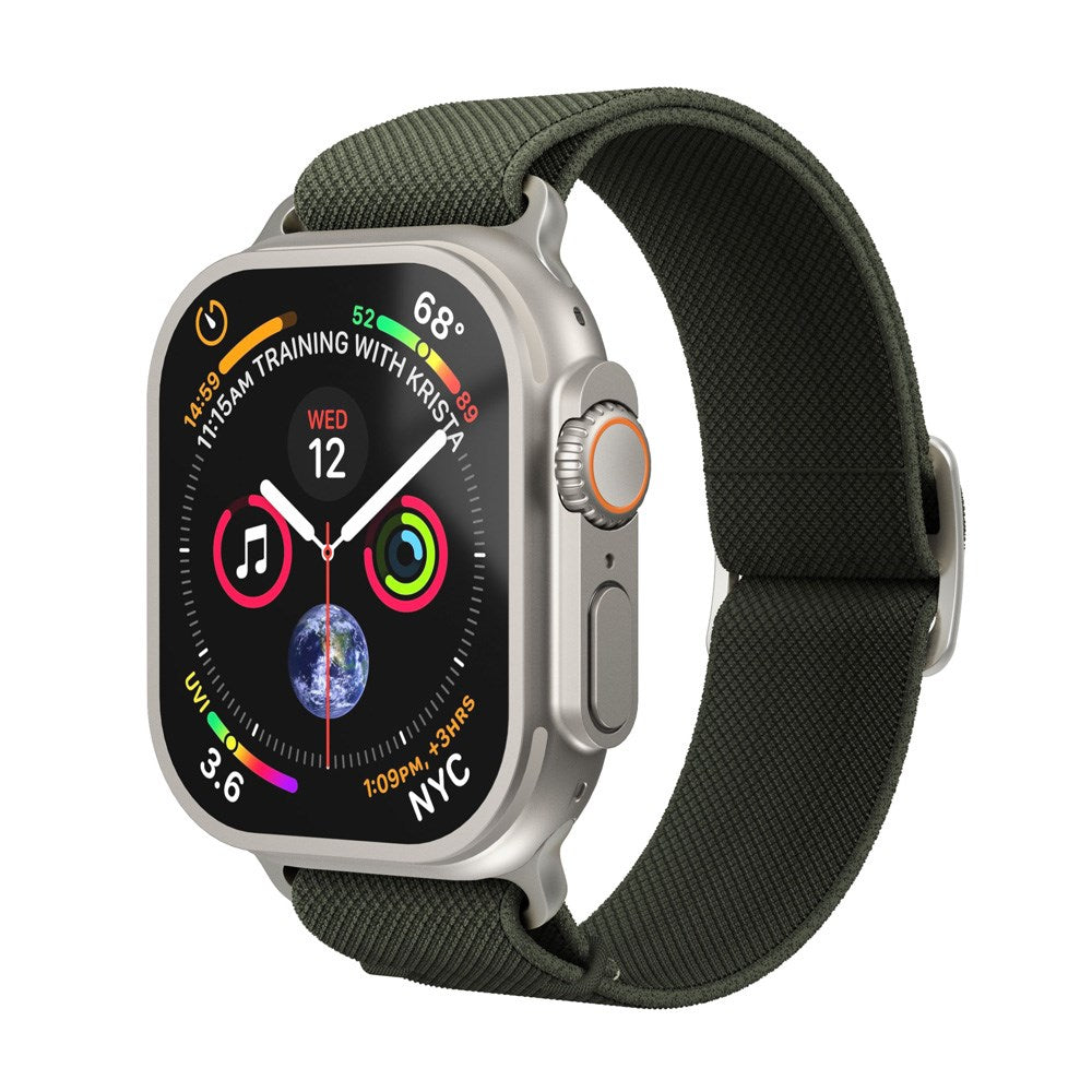 Vonmählen Apple Watch (42/44/SE/45/46/49mm) Classic Nylon Loop Rem - Olive