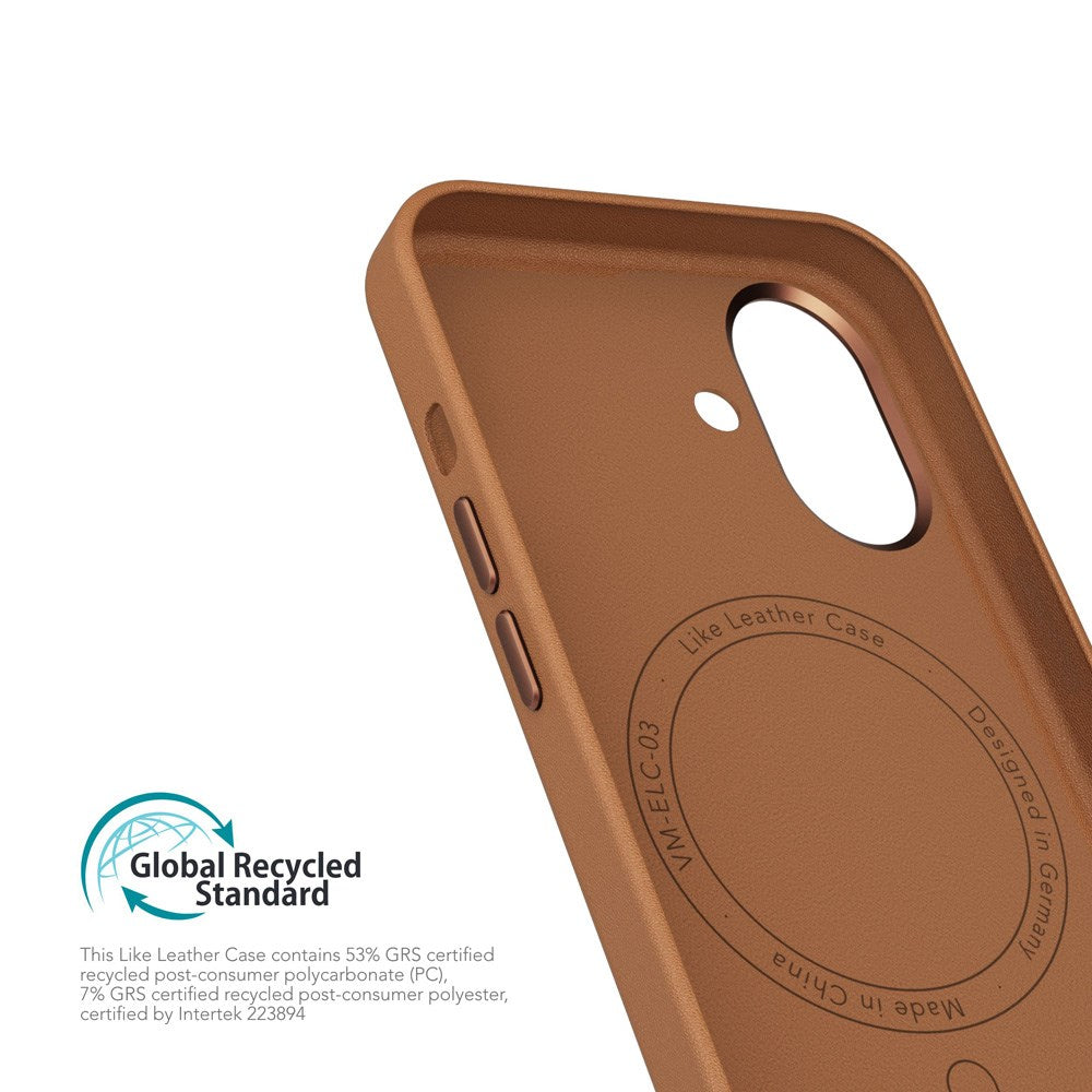 Vonmählen iPhone 16 Like Leather Skal - MagSafe Kompatibel - Brown