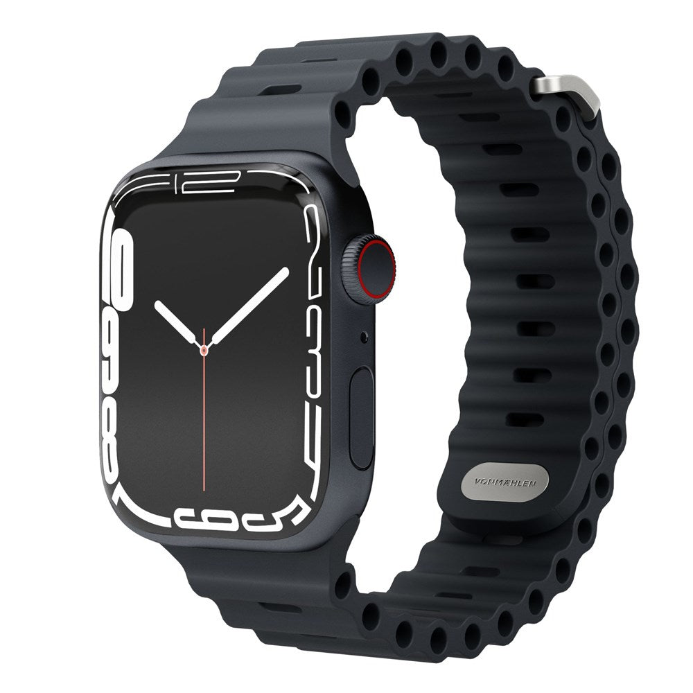 Vonmählen Apple Watch (42/44/SE/45/46/49mm) Wave Band 2 Återvunnet Silikon Rem - Blå