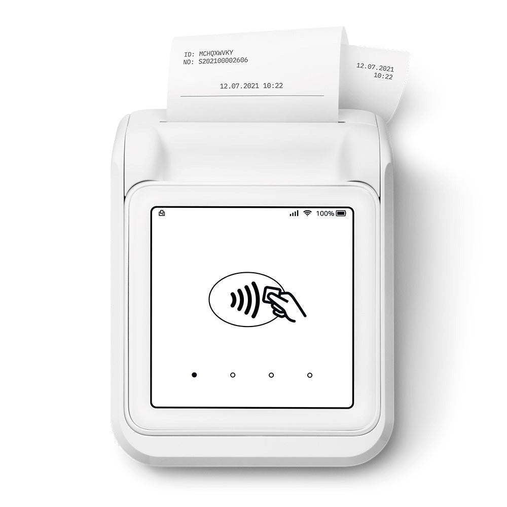 SumUp Solo Trådlös Betalterminal & Skrivare m. Touchkärm - Vit