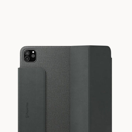 iPad Pro 12.9" (2022 / 2021 / 2020 / 2018) Paperlike+ Folio Bundle med Flipcover, Skärmskydd & Stylus Pen Grepp - Svart / Transparent