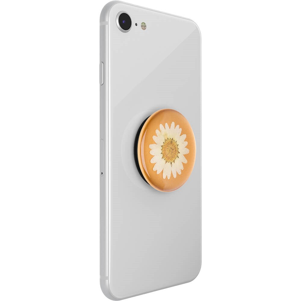 PopSockets pressade White Daisy Premium Holder and Stand