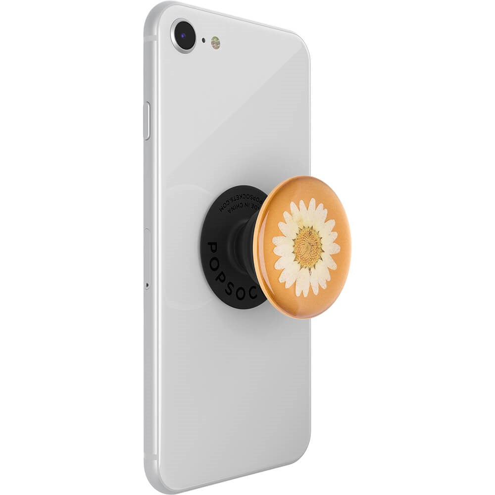 PopSockets pressade White Daisy Premium Holder and Stand