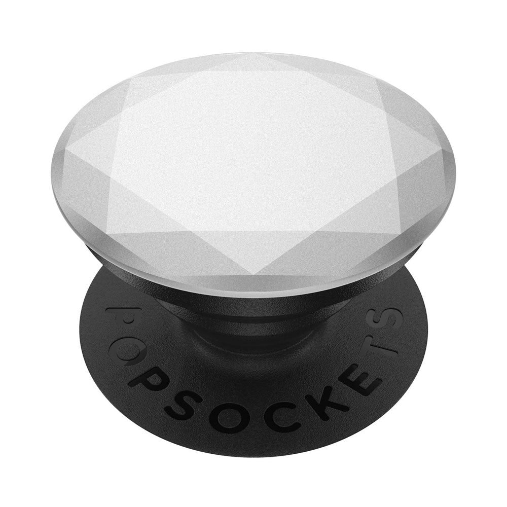 PopSockets PopGrip Avtagbart Grepp med Stativfunktion - Metallic Diamond Silver