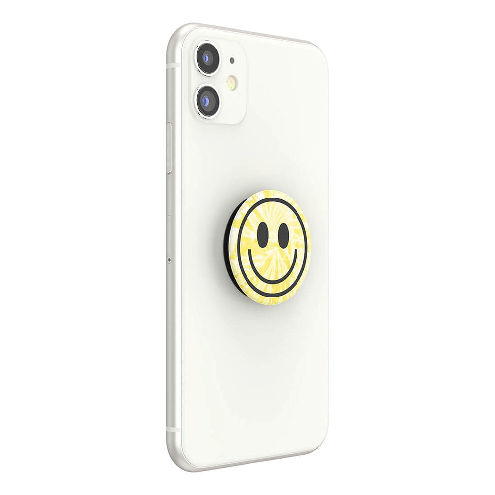 PopSockets PopGrip Avtagbart Grepp med Stativfunktion - Tie Dye Smiley