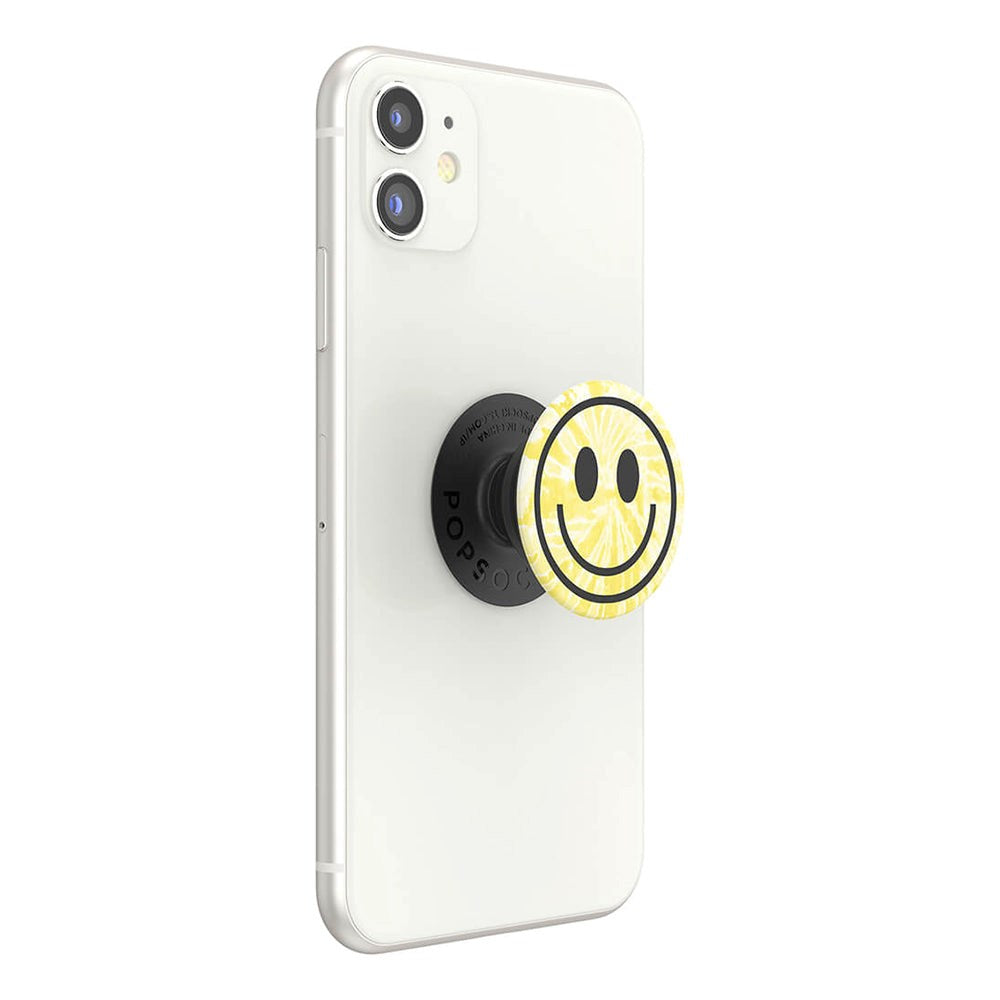 PopSockets PopGrip Avtagbart Grepp med Stativfunktion - Tie Dye Smiley