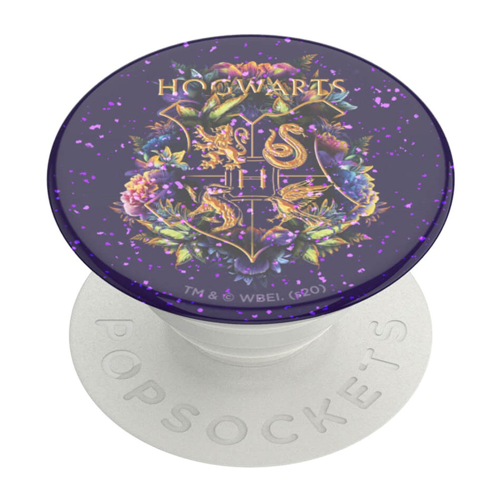 POPSOCKETS PopGrip Avtagbart Grepp med Stativfunktion - Glitter Hogwarts Floral