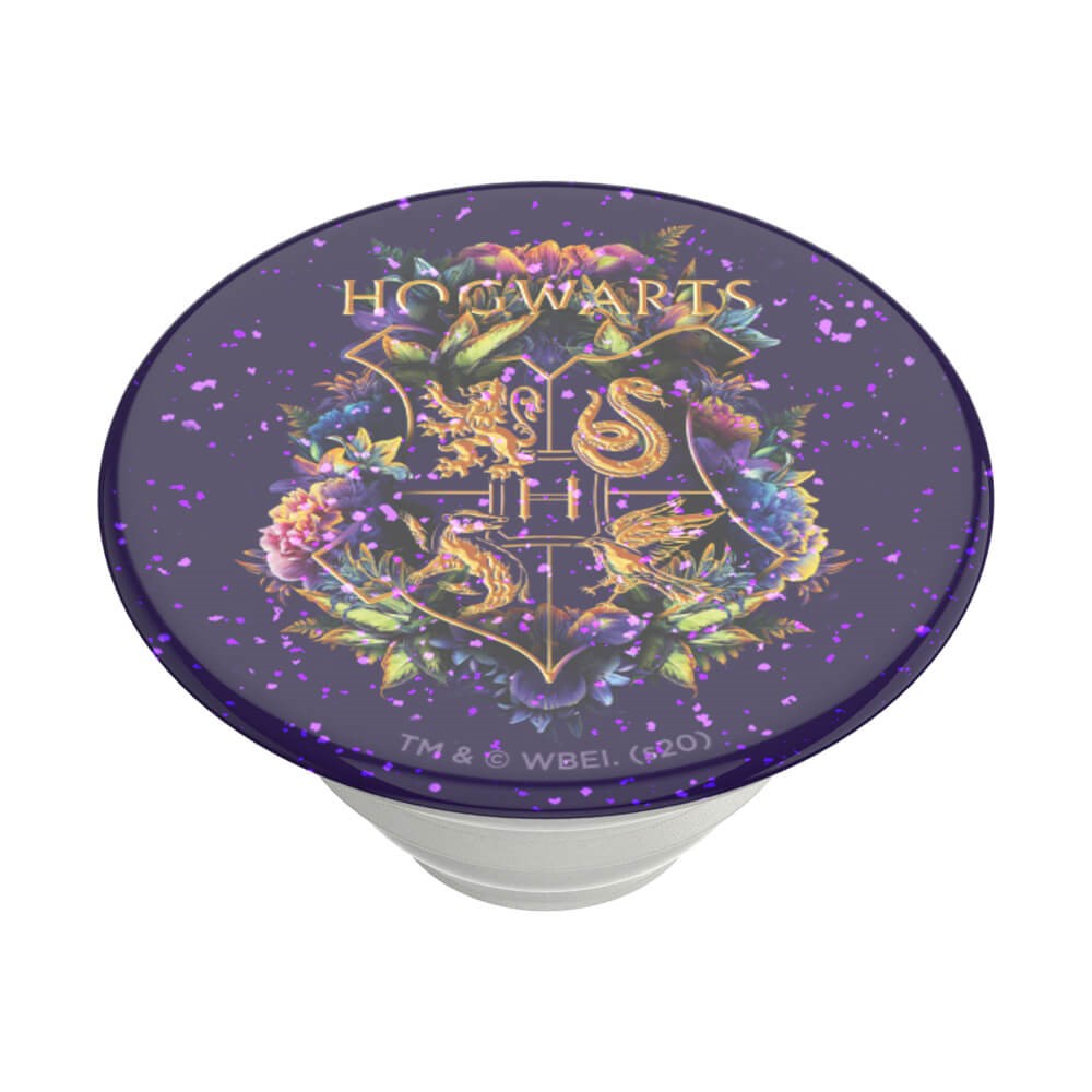 POPSOCKETS PopGrip Avtagbart Grepp med Stativfunktion - Glitter Hogwarts Floral