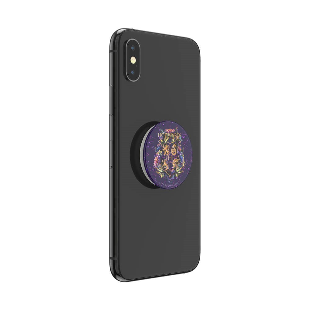 POPSOCKETS PopGrip Avtagbart Grepp med Stativfunktion - Glitter Hogwarts Floral