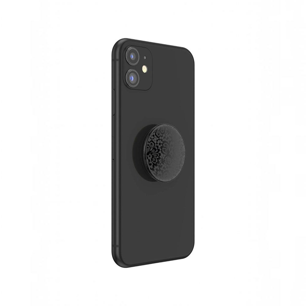 PopSockets PopGrip Avtagbart Grepp med Stativfunktion - Lace Noir