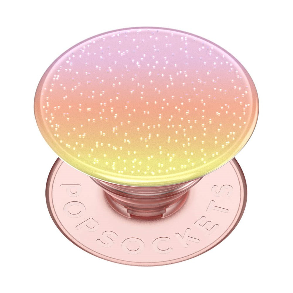 PopSockets PopGrip Avtagbart Grepp med Stativfunktion - Glitter Aura Sunrise