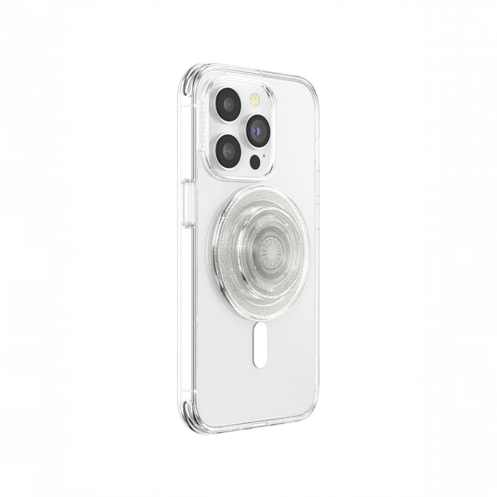 POPSOCKETS PopGrip MagSafe - Stativ och Grepp - Clear Glitter