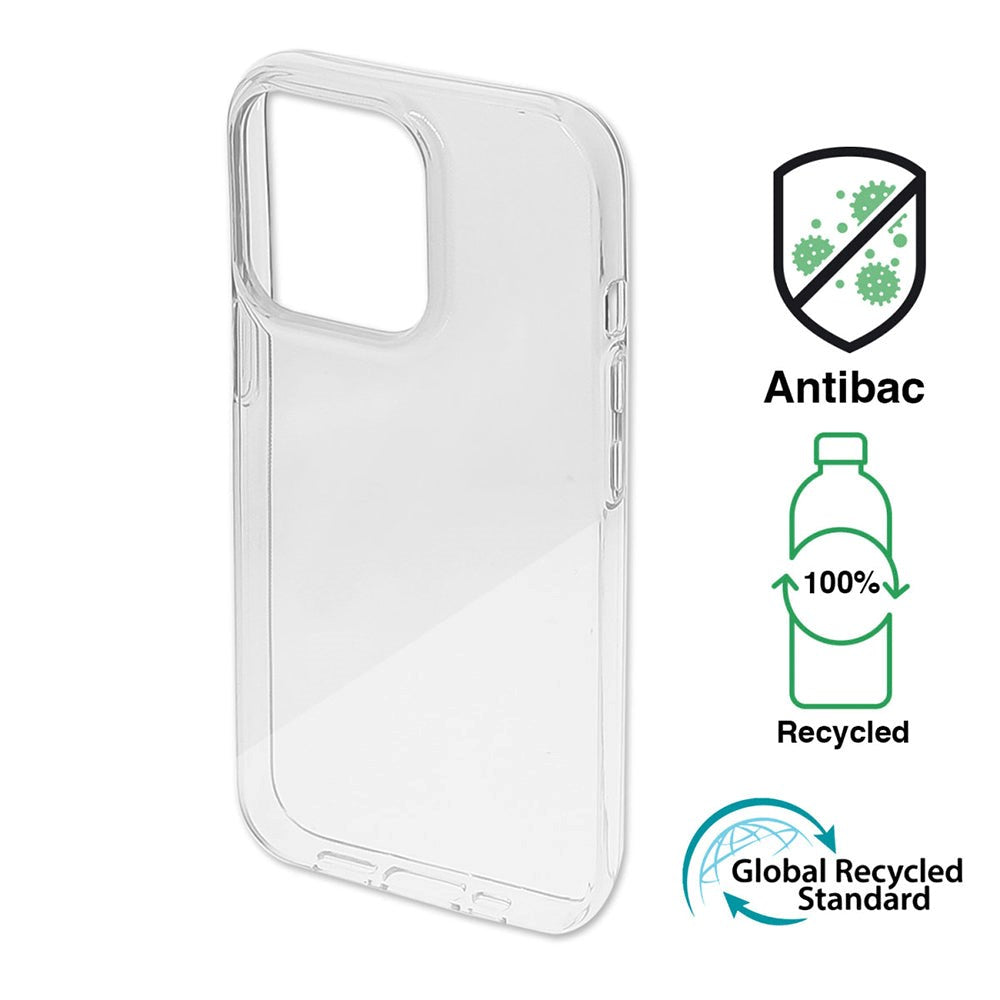 iPhone 14 Pro 4Smarts AntiBac Eco Skal - 100% Återvunnen Plast - Transparent