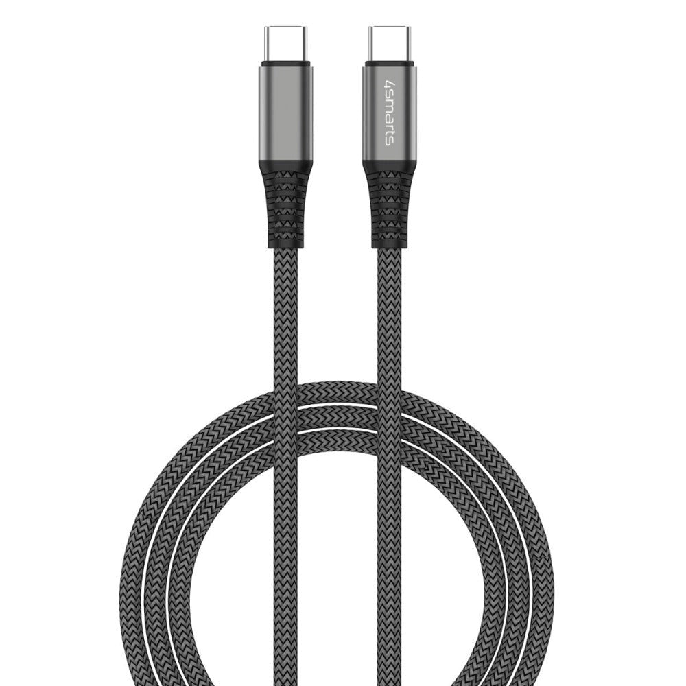 4Smarts Premium Cord USB-C till USB-C 100W-1,5m. - Svart