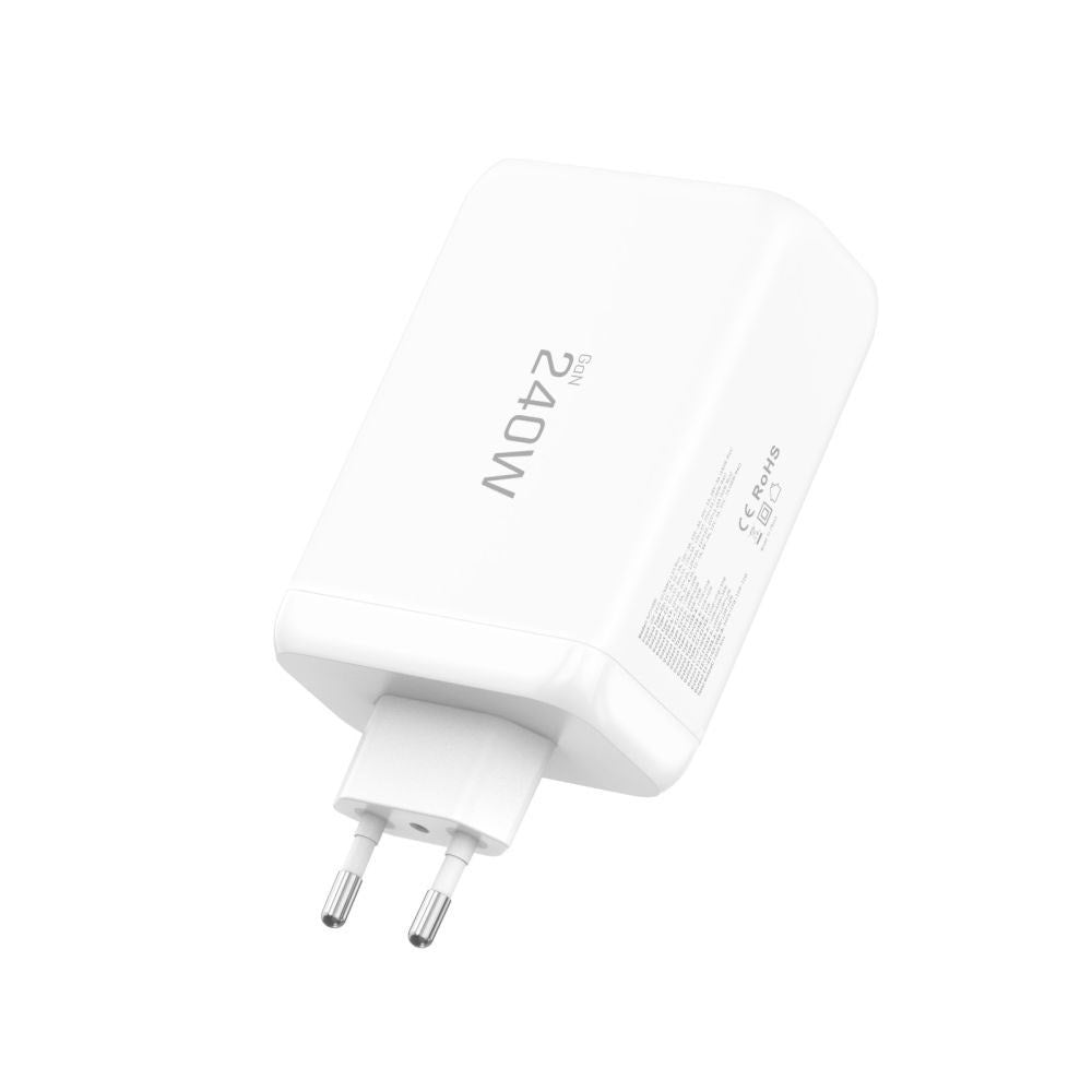 Tech-Protect 240W Väggladdare m. 3x USB-C & 1x USB-A - Vit