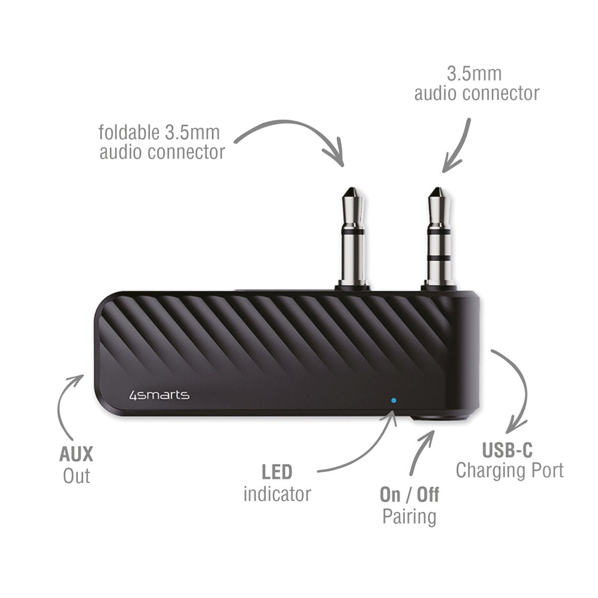 4Smarts Bluetooth Audio Sändare B9 - Svart