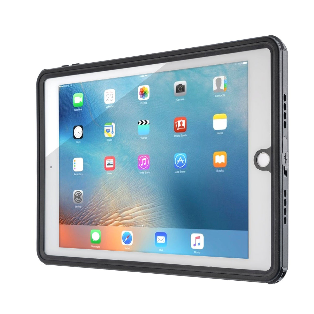 iPad 9.7" (2018 / 2017) 4Smarts Rugged Waterproof Case Stark - Vattentätt Skal - Svart