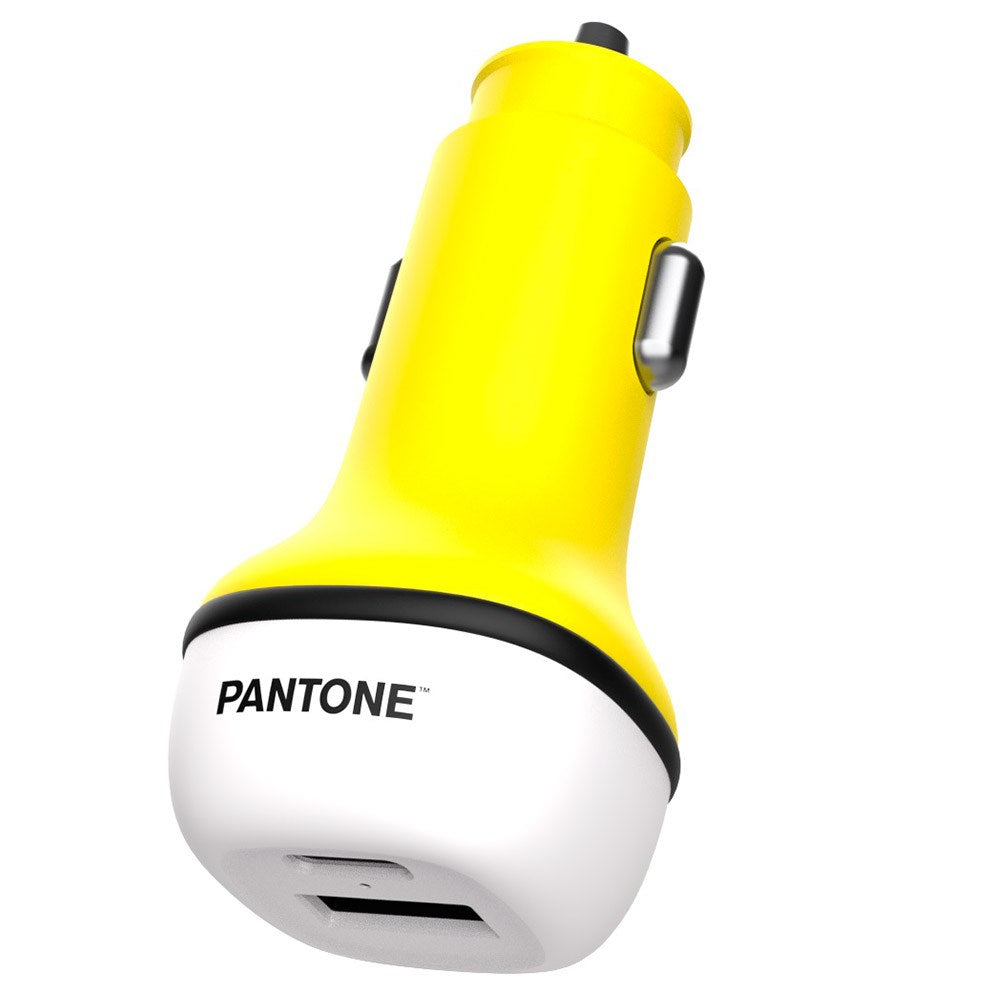 Pantone Billaddare PD 20W med USB-C & USB-A - Gul