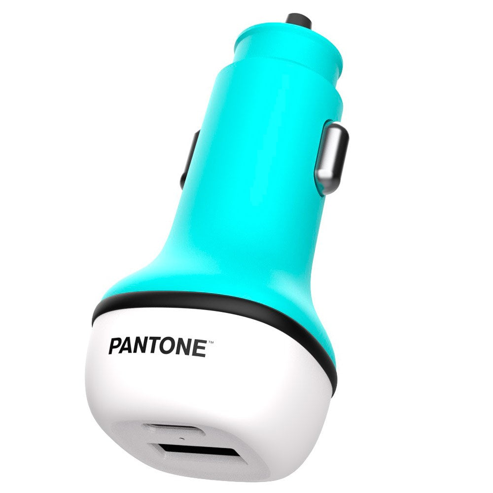 Pantone Billaddare PD 20W med USB-C & USB-A - Turkos