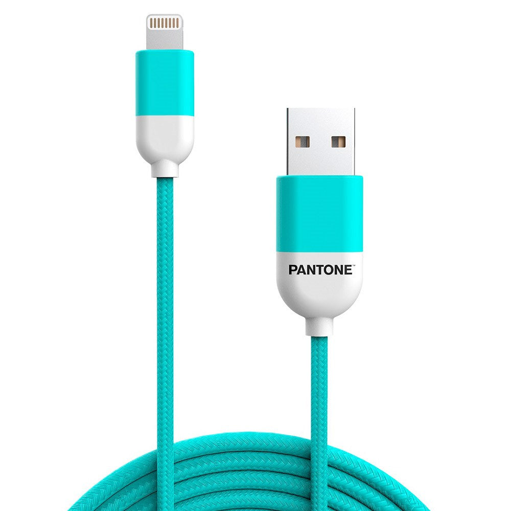 Pantone MFI USB-A till Lightning Kabel 12W - 1,5m - Turkos