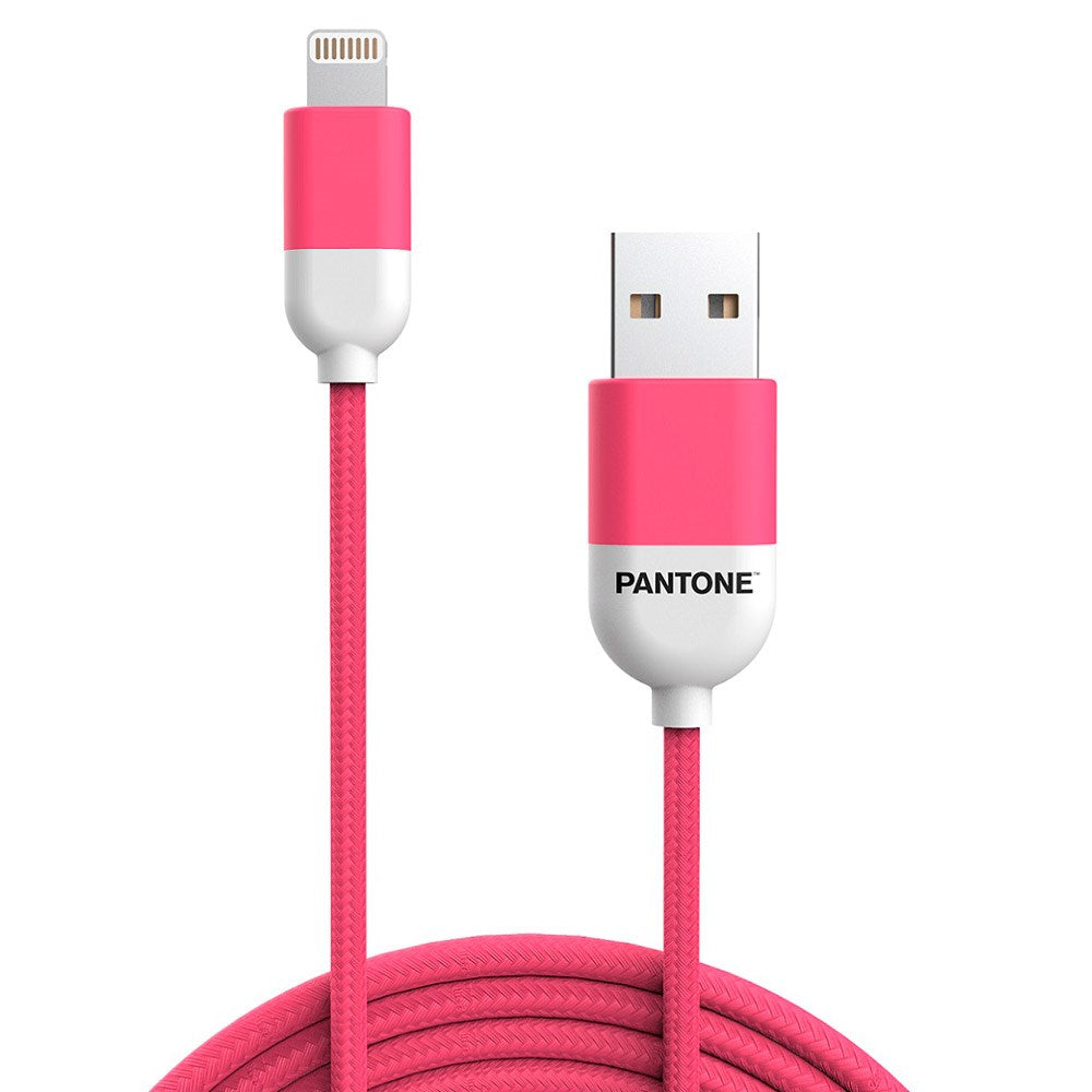 Pantone MFI USB-A till Lightning Kabel 12W - 1,5m - Pink