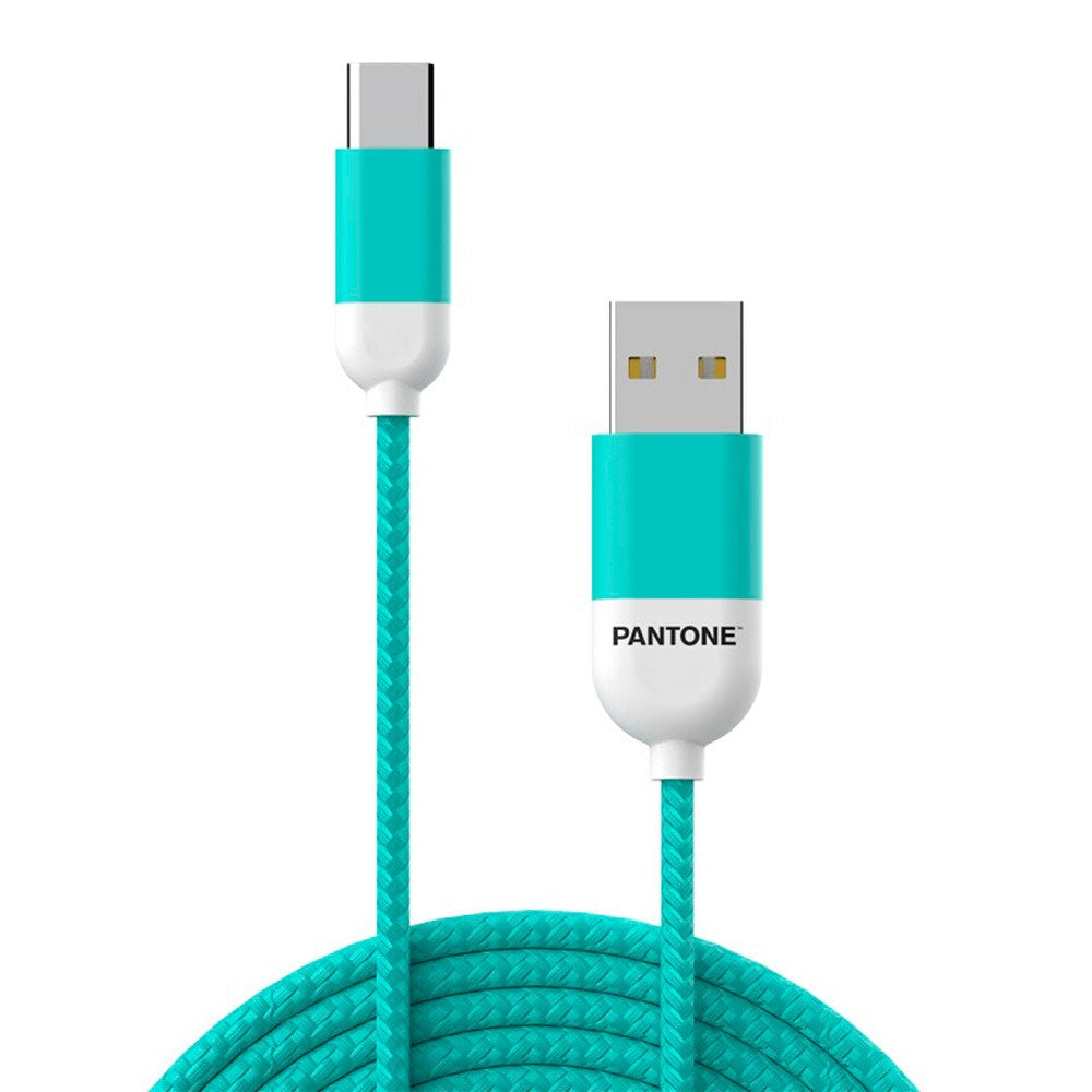 Pantone USB-A till USB-C Kabel 12W - 1,5m - Turkos