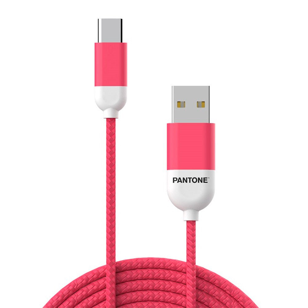 Pantone USB-A till USB-C Kabel 12W - 1,5m - Pink