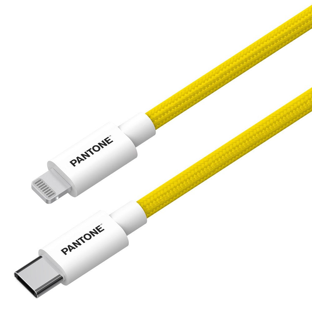 Pantone MFI USB-C till Lightning Kabel 15W - 1,5m - Gul