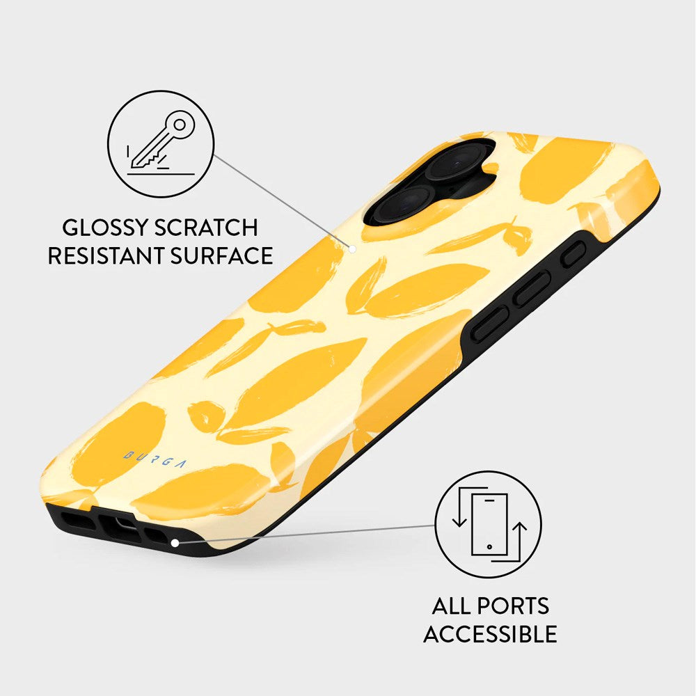 iPhone 16 Burga Tough Fashion Skal - Lemon Tart