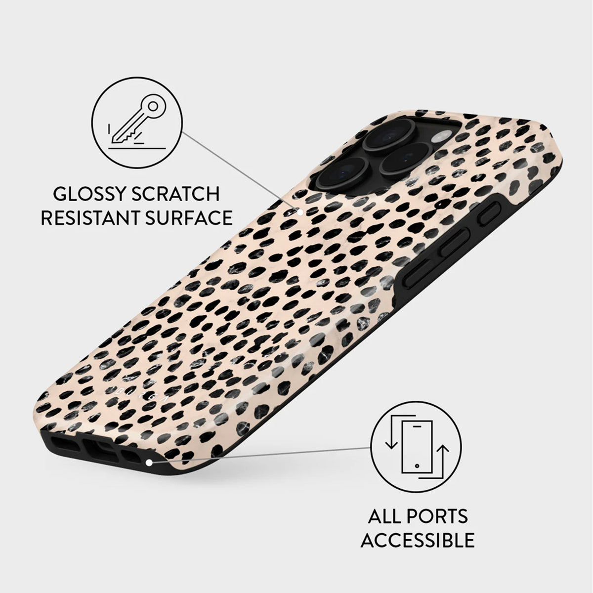 iPhone 16 Pro Burga Tough Fashion Skal - MagSafe Kompatibel - Almond Latte