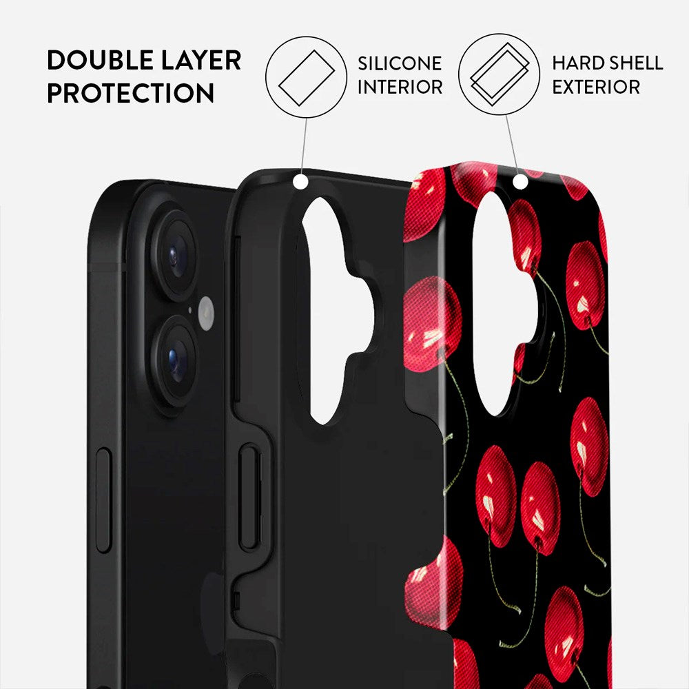 iPhone 16 Burga Tough Fashion Skal - Cherrybomb