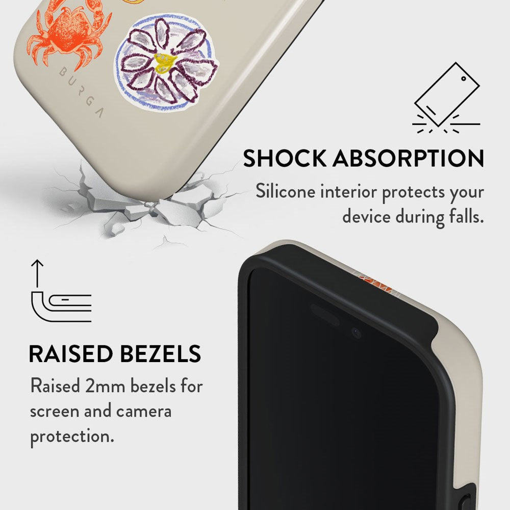 iPhone 16 Pro Burga Tough Fashion Skal - Seaside Muse