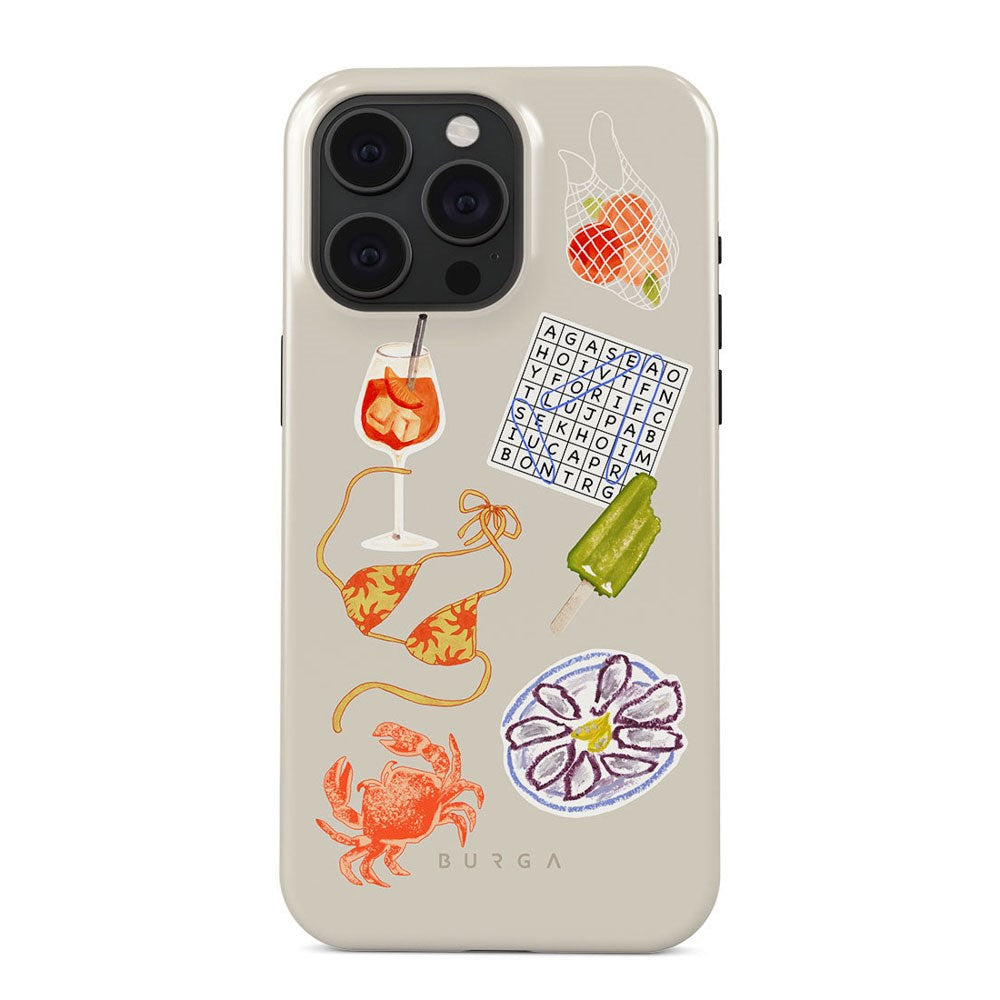 iPhone 15 Pro Burga Tough Fashion Skal - Seaside Muse