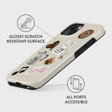 iPhone 15 Burga Tough Fashion Skal - Oat Milk Please