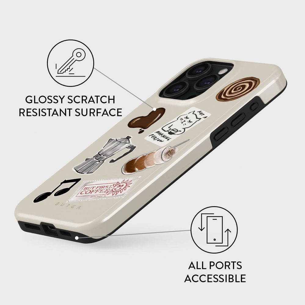 iPhone 15 Pro Burga Tough Fashion Skal - Oat Milk Please