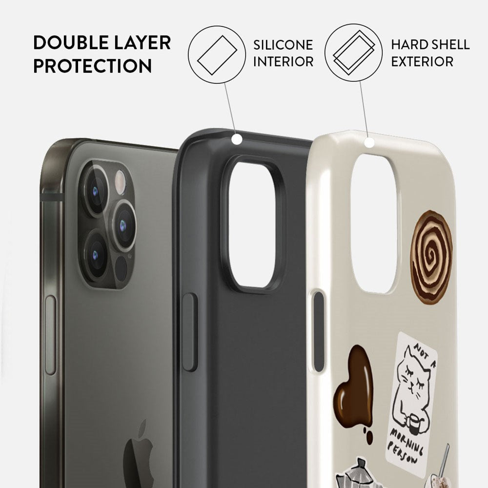 iPhone 12 / 12 Pro Burga Tough Fashion Skal - Oat Milk Please