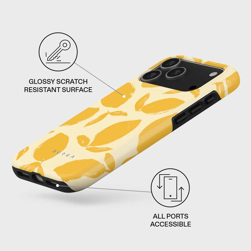 iPhone 17 Pro Max Burga Tough Fashion Skal - MagSafe Kompatibel - Lemon Tart