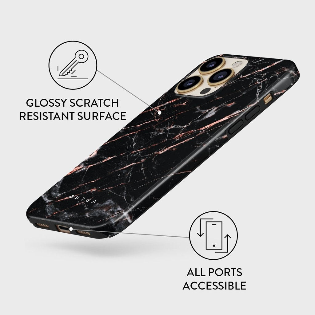 iPhone 13 Pro Burga Tough Fashion Skal - Rose Gold Marble