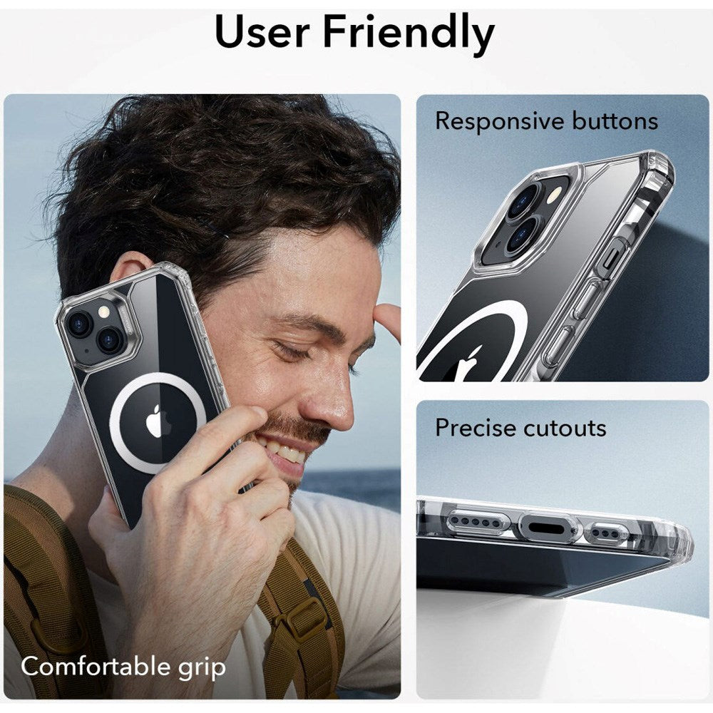 iPhone 15 ESR Air Armor Halolock Skal - MagSafe-kompatibelt - Transparent