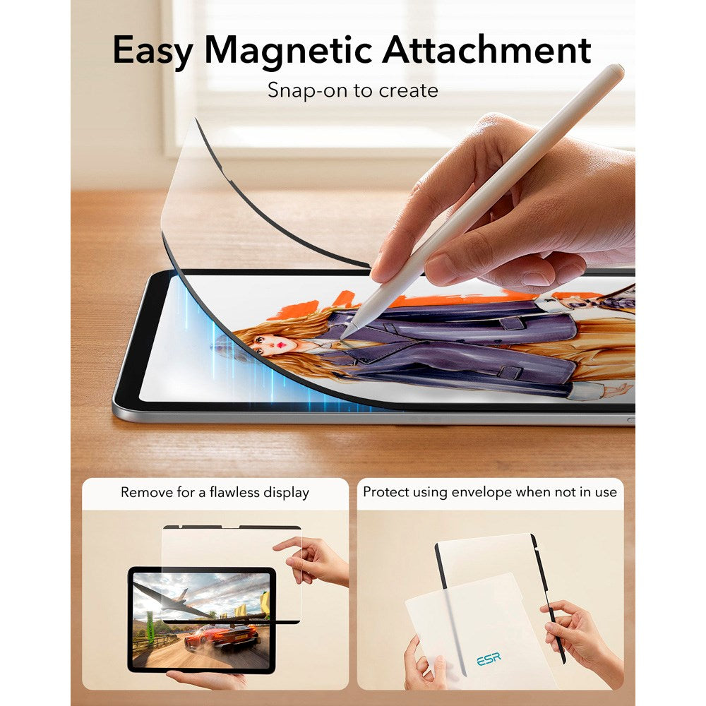 ESR iPad 11" (2025) / 10.9" (2024 / 2022) Paper Feel Screen Skärmskydd - Matt / Genomskinlig