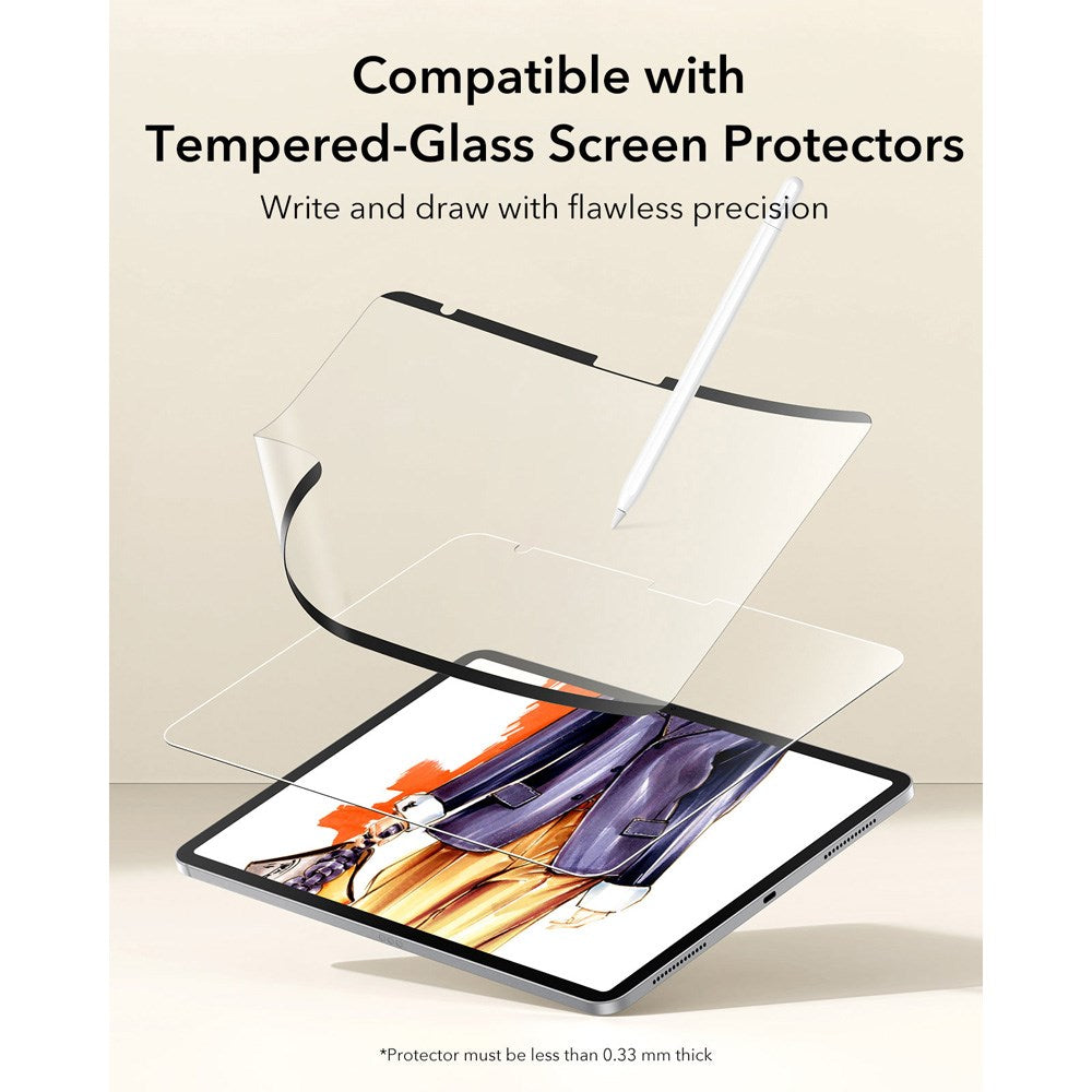 ESR iPad 11" (2025) / 10.9" (2024 / 2022) Paper Feel Screen Skärmskydd - Matt / Genomskinlig