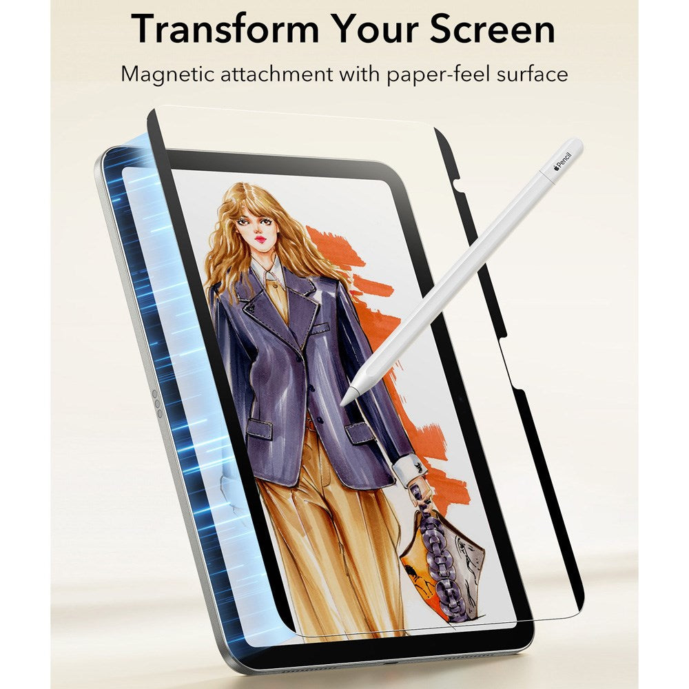 ESR iPad 11" (2025) / 10.9" (2024 / 2022) Paper Feel Screen Skärmskydd - Matt / Genomskinlig