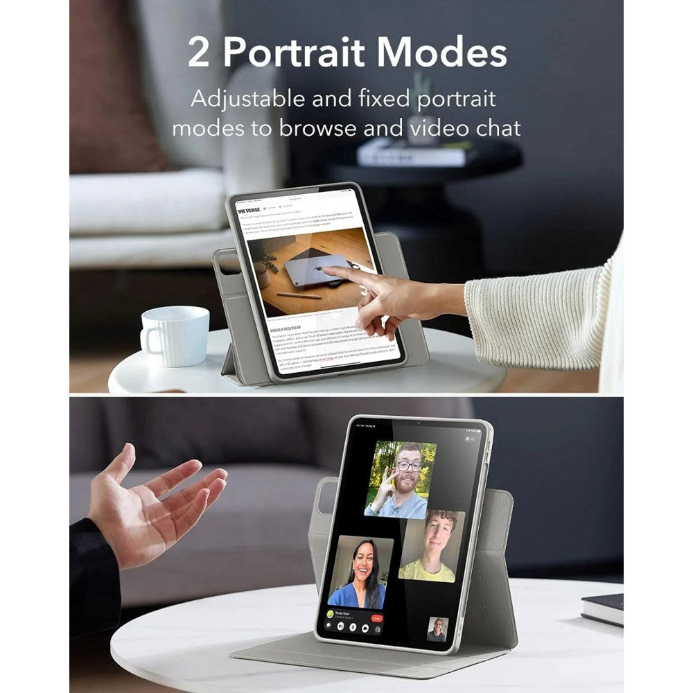 iPad Pro 13" (2025 / 2024) ESR Rebound Hybrid Fodral - Grå