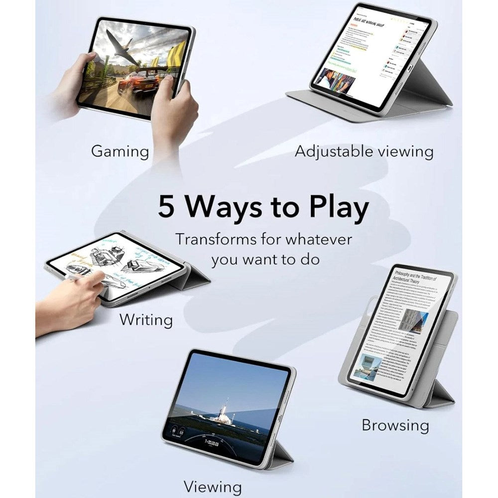 iPad Pro 13" (2025 / 2024) ESR Rebound Hybrid Fodral - Grå