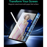 ESR iPad Pro 13" (2024) Magnetisk Paper Feel Screen Skärmskydd - Matt / Genomskinlig